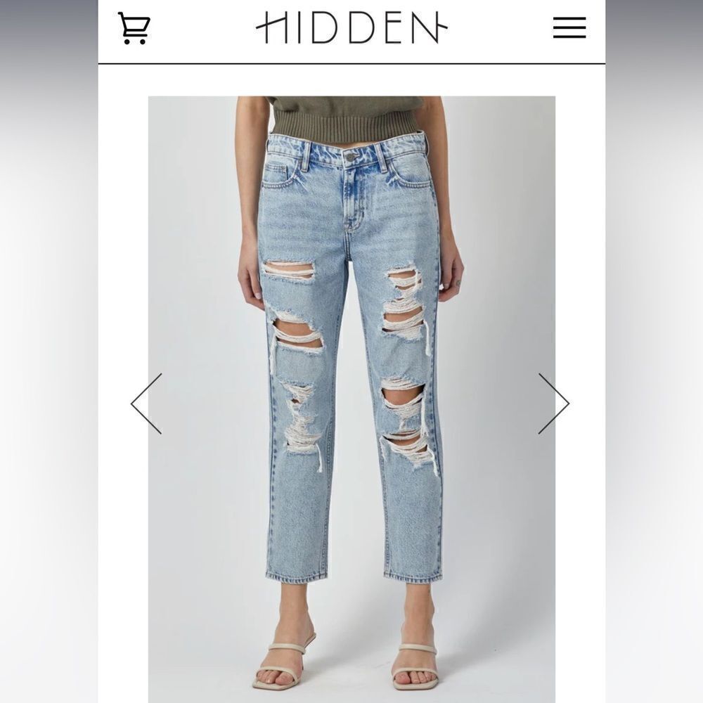 Hidden Distress Denim Jeans Size 24